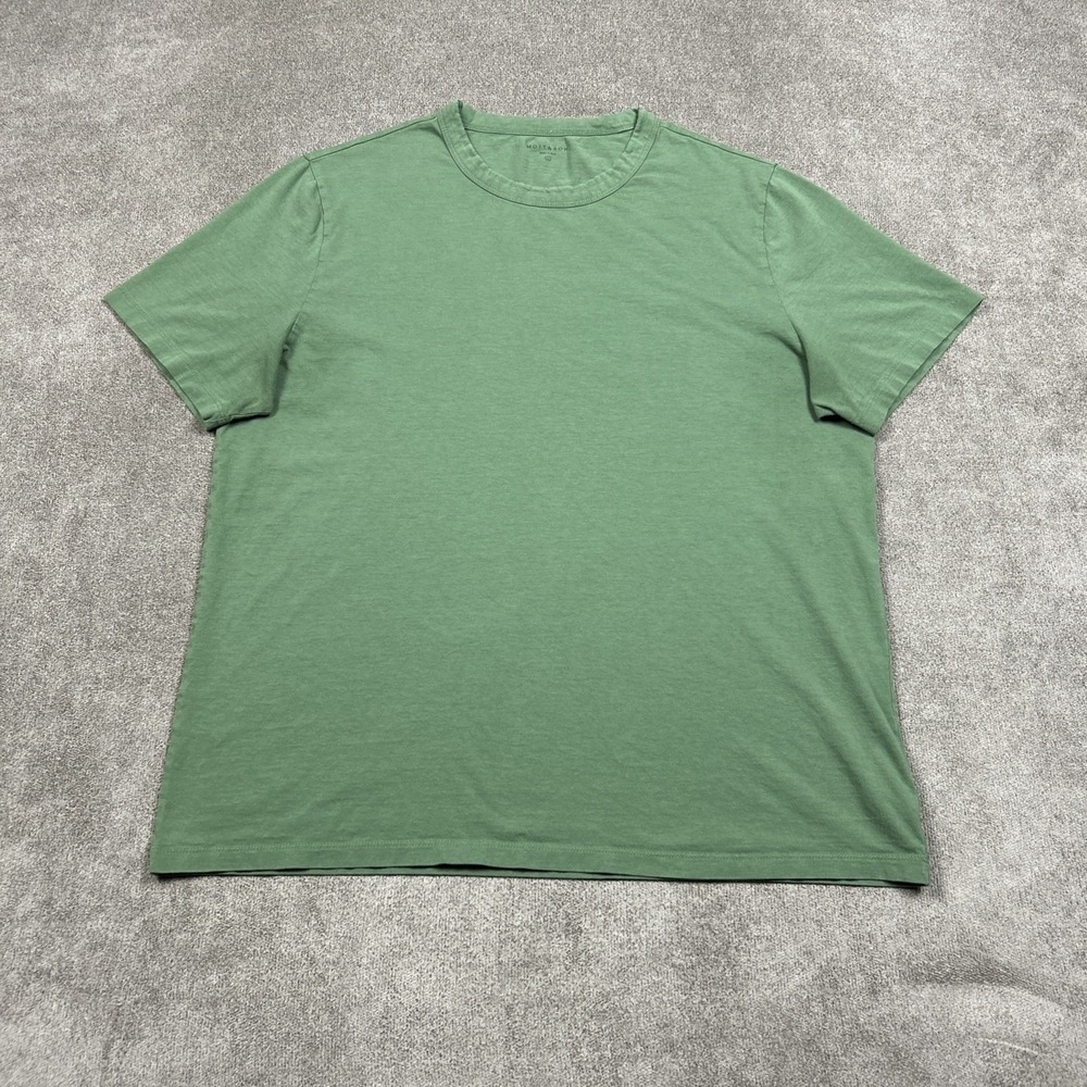 Mott And Bow T Shirt Mens Large Green Crew Neck Driggs Short Sleeve Peru Cotton